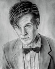 Dean Sidwell Art. Doctor Who - The Pandorica: Pencil drawing work in progress tutorial 1