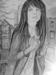 Dean Sidwell Art. Leaving: Goth girl and castle pencil drawing - Work in progress tutorial 1