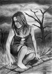 Dean Sidwell Art. Nocturnal: Vampire girl drawing - Work in progress tutorial 5