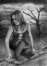 Dean Sidwell Art. Nocturnal: Vampire girl drawing - Work in progress tutorial 6