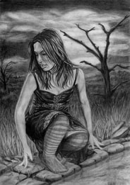 Dean Sidwell Art. Nocturnal: Vampire girl drawing - Work in progress tutorial 7