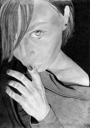 Dean Sidwell Art. Keeping Secrets: Pencil portrait work on progress tutorial 2